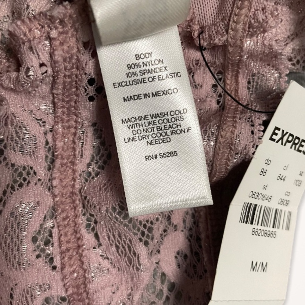 Express One Eleven Lace Racerback Bralette - Picture 6 of 6